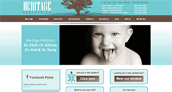 Desktop Screenshot of heritagepediatrics.com