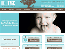 Tablet Screenshot of heritagepediatrics.com